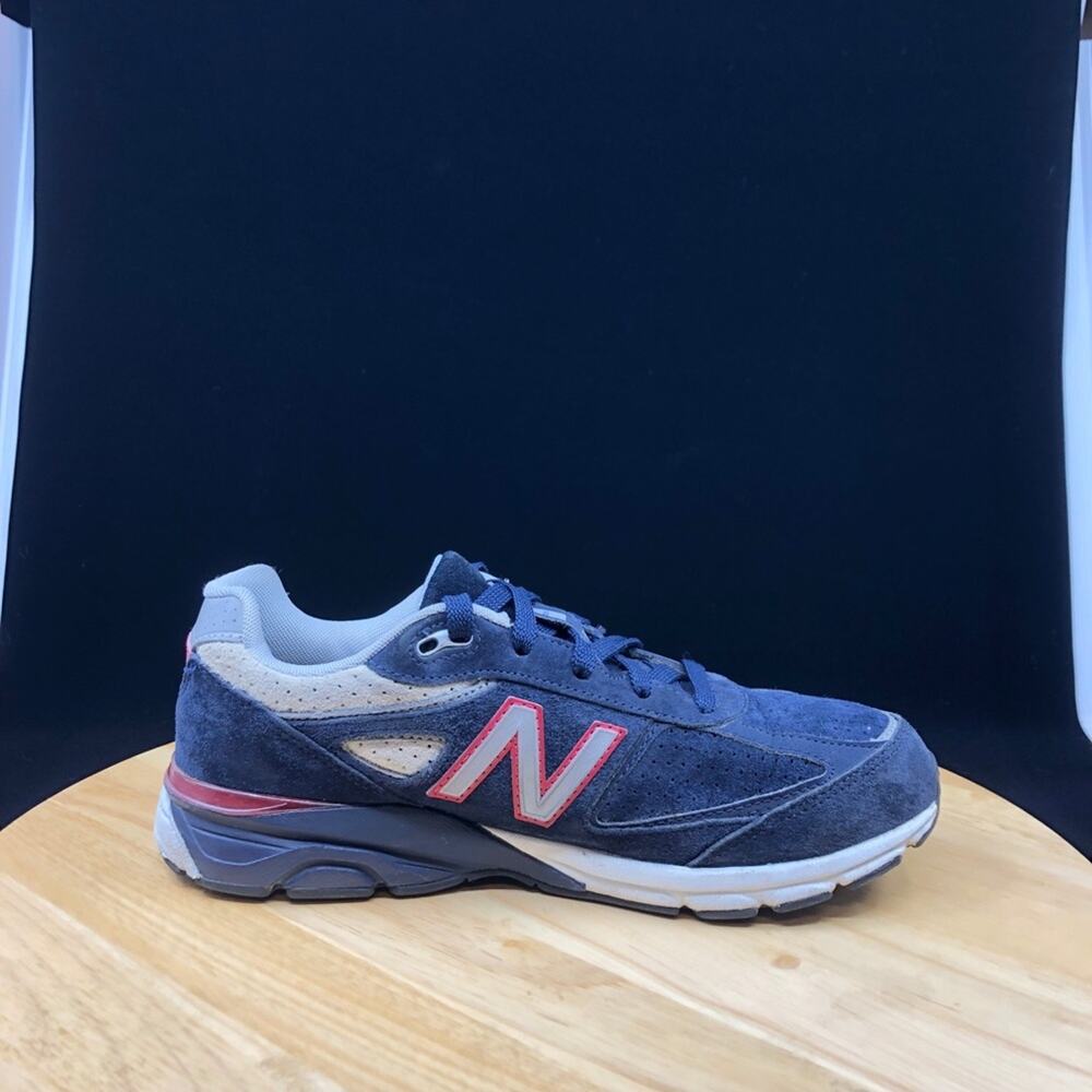 New Balance Kids 990v4 Running Suede Navy Gray KJ9904TG Size 7 - Picture 5 of 10
